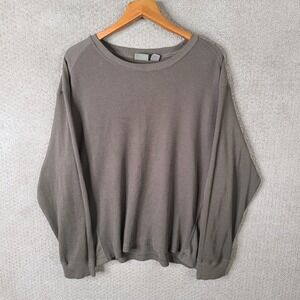 Alpine Design Shirt Mens XXL Brown Waffle Knit Pullover Thermal‎ Cotton Blend